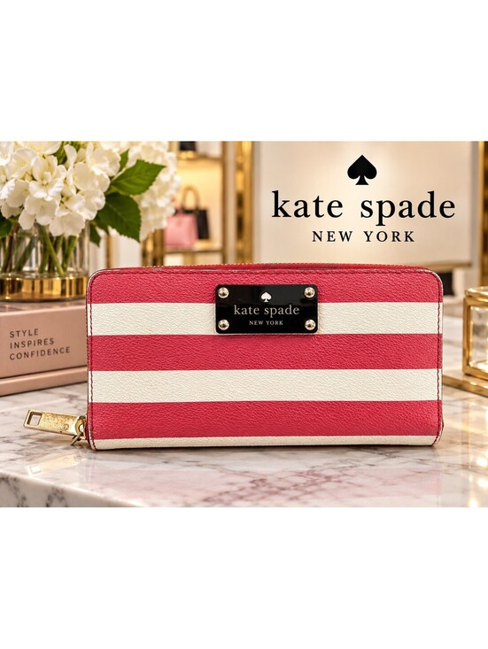 kate spade Other - Kate Spade | Striped Zip Around Wallet